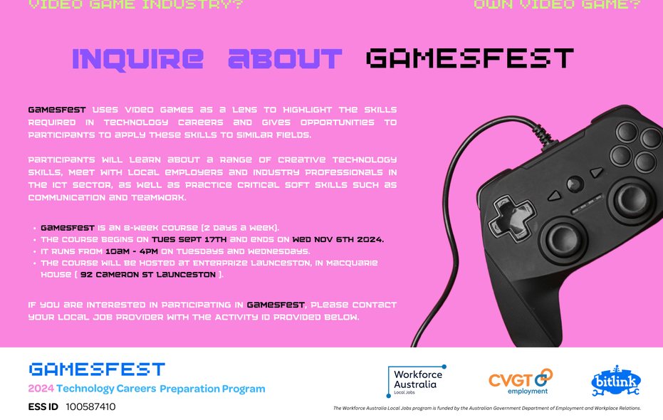 Gamesfest Poster Launceston
