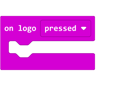 &#x27;On Logo&#x27; code block with &#x27;pressed&#x27; selected